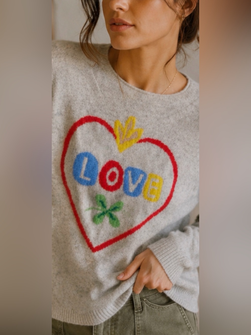 Anthropologie Nathalie Lete Love Cashmere Sweater Sz XS - Picture 4 of 14